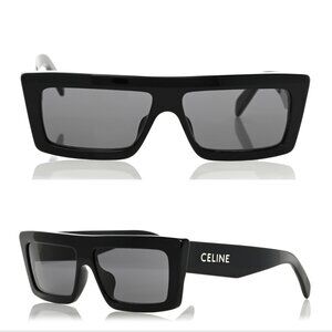 NWOT Celine CL40214U Square Sunglasses Monochrome Black